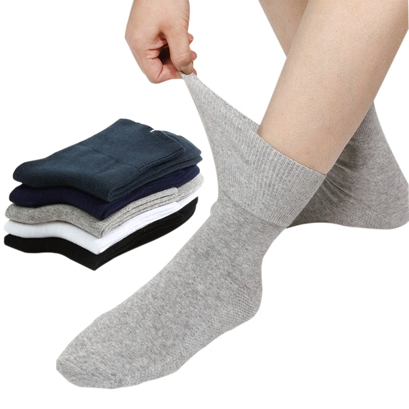 8 Pairs/Lot Diabetic Socks Men and Women Non Binding Loose Top for Diabetes Patients Swollen Feet Bamboo Cotton Material