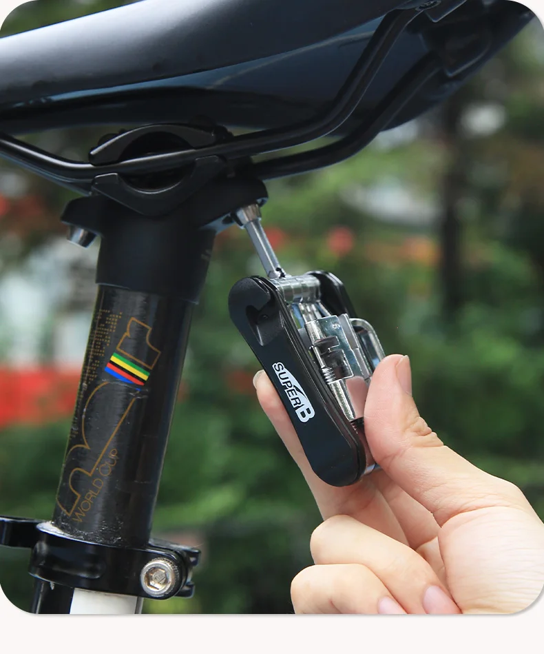 Super B 18 in 1 Mini Fahrrad Multi tool Fahrrad Reparatur Multifunktion werkzeuge 1/2/2/3/4/5/6/8mm Inbus schlüssel Ketten werkzeug langlebig – Detail 16