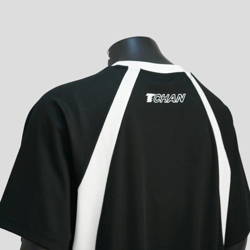 Sports style contrasting color splicing short sleeved T-shirt for men, breathable, trendy, fashionable, loose and casual top