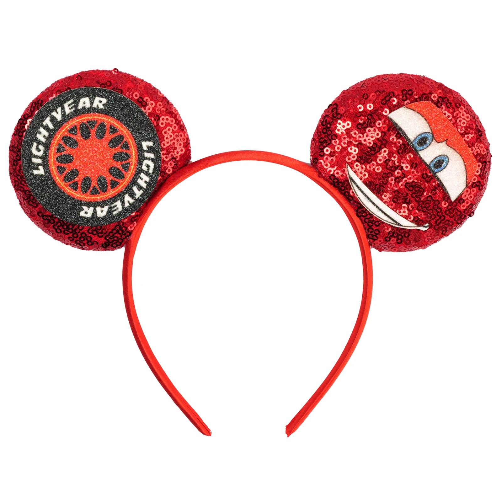 Disney Anime Auto Haaraccessoires Pixar 95 Lightning McQueen Mickey Mouse Oor Hoofdband voor Meisjes Kinderen Vrouwen Pailletten Boog Haarband