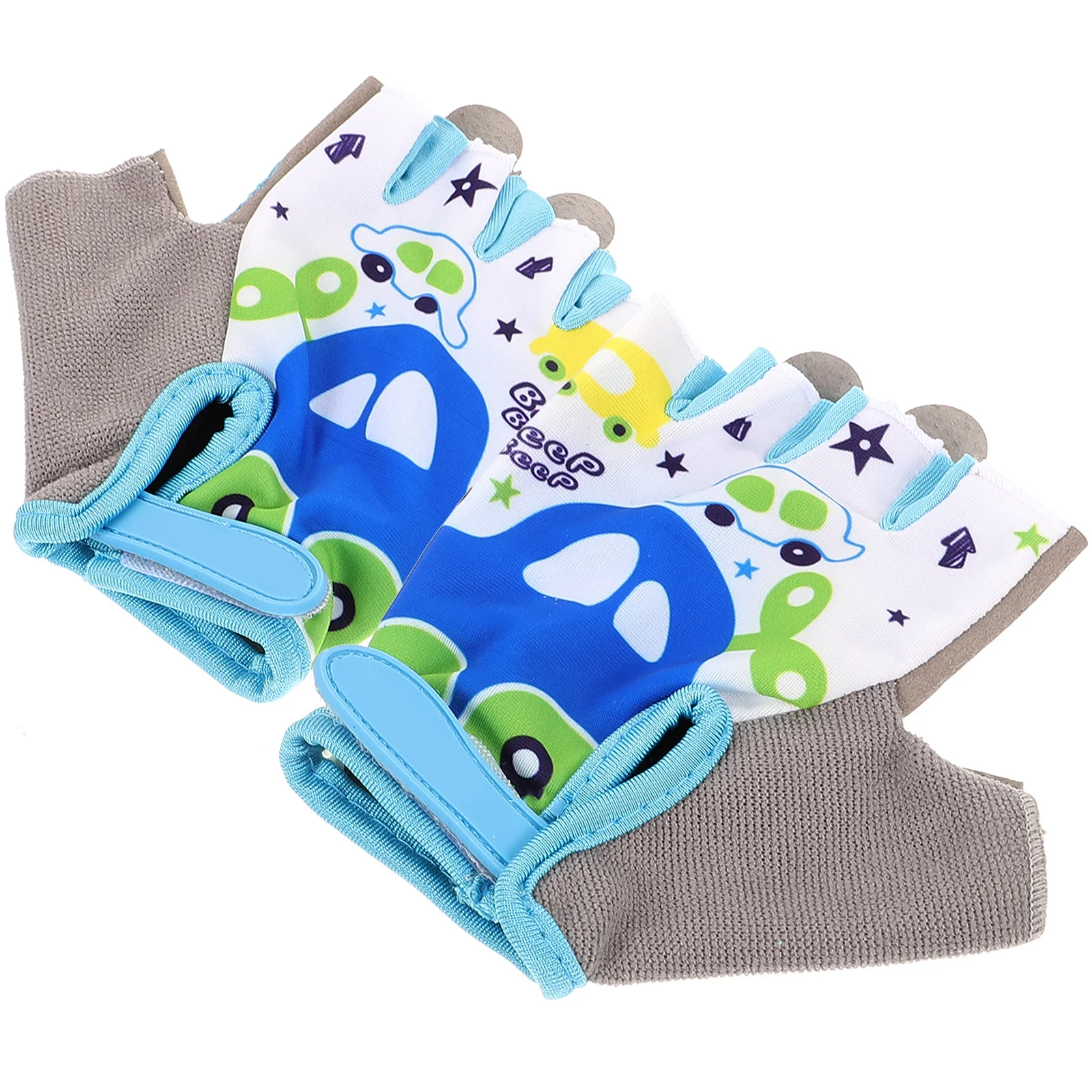 

1 пара детских велосипедных перчаток с половиной пальца, легкие дышащие компактные аксессуары для верховой езды на открытом воздухе, защитные перчатки