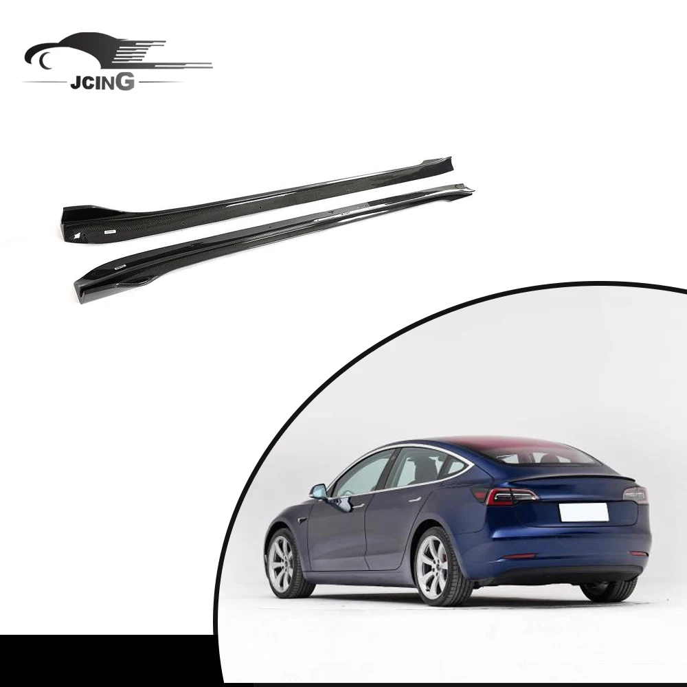 Carbon Fiber Side Skirts for Tesla Model 3 18-20