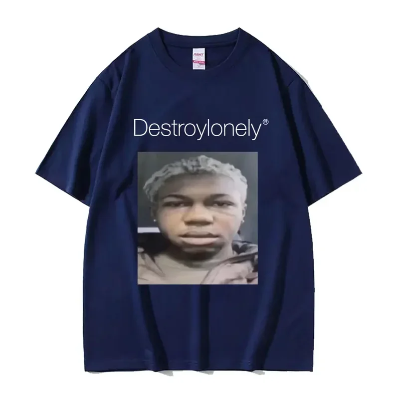 Rapper Destroy Lonely Graphic Print T-shirts Men's Summer Streetwear T-shirt Male Hip Hop Oversized EU Size Short Sleeve T Shirt