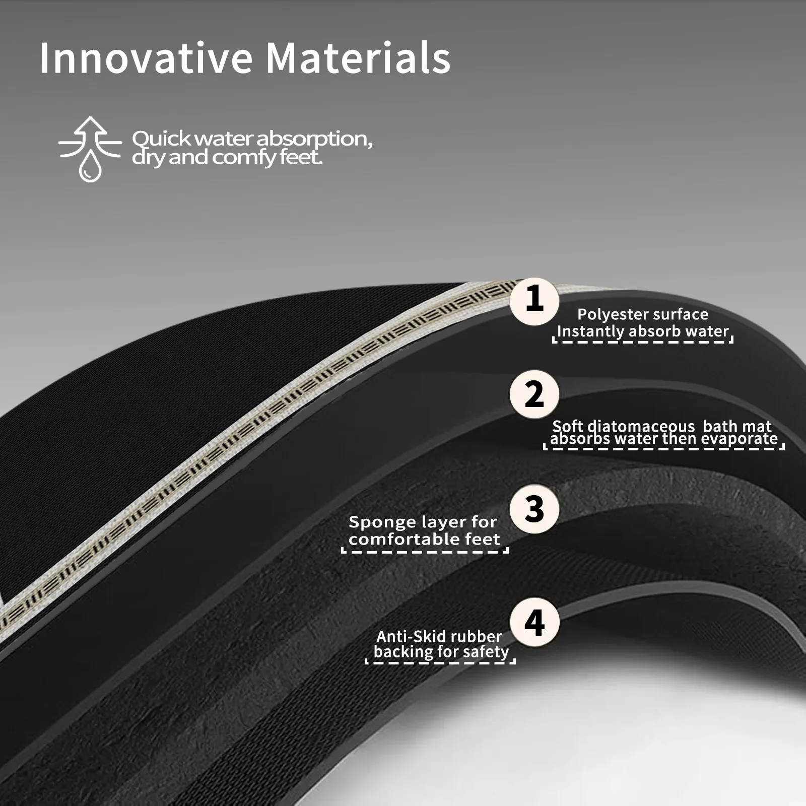 طقم سجادة مطبخ مكون من قطعتين من VIKAMA للاستخدام المنزلي، سجادة أرضية مستطيلة الشكل ماصة، ممسحة مدخل غير قابلة للانزلاق لديكور المنزل #6