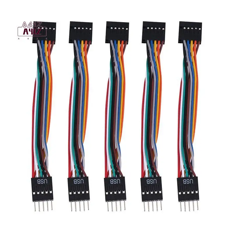 A41Z-For Lenovo Motherboard To Ordinary Chassis Adapter Cable,USB 9-Pin Revolution 11-Pin Female Conversion Cable 24AWG, 5Pcs