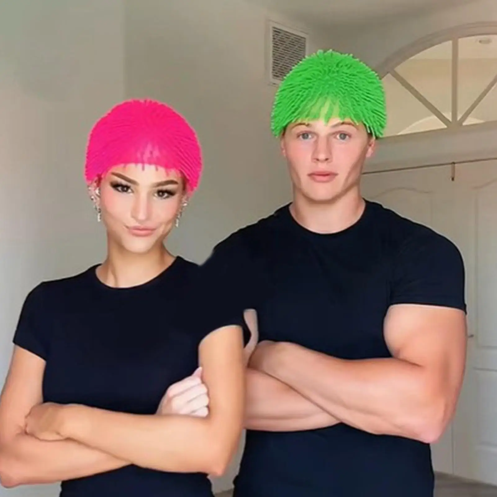 

Вечерняя шляпа для косплея, привлекательная эластичная реквизит для розыгрыша, качающийся костюм для вечеринки, шляпа для подростков, детей, женщин, мужчин, семейный сбор