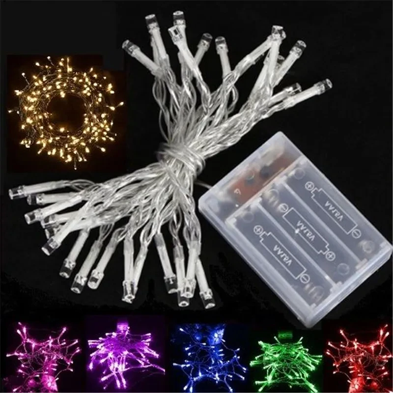 AA Battery Operated LED String Fairy Waterproof Christmas Lights Outdoor Wedding Party Christmas Decoration 2M 4M10M 20M