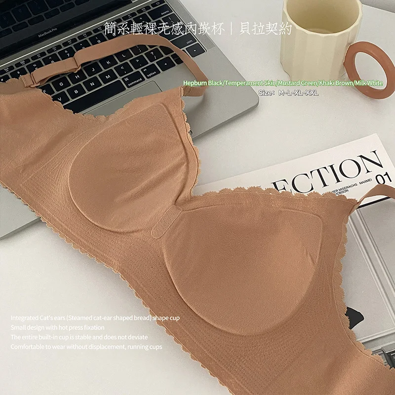 Hot Full cup intimo sottile reggiseno piccolo plus size reggiseno da donna con spalline regolabili senza fili push up breast reggiseni senza