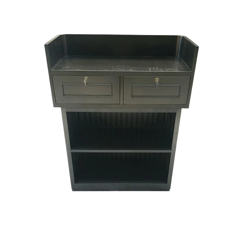 ir- Simple Stainless Steel Adjustable Lecture Desk for Hotels Outdoor Reception Property Registration Wood Panel Style Living！