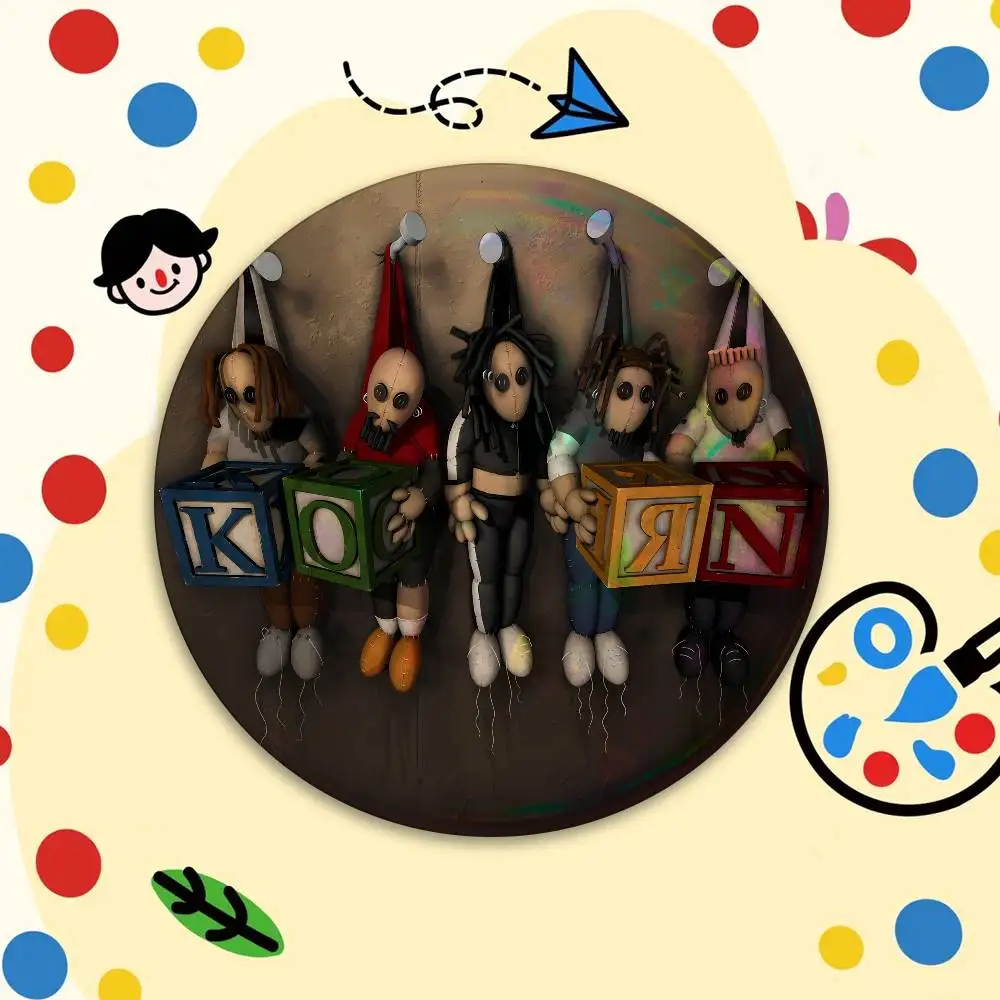 Rock Band K-Korn Laser reflective round badges pins bag clothing decorations collectibles gifts for friends