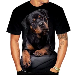 Summer Fashion Hip Hop Dog graphic t shirts For Men Personality Casual 3D harajuku Animal Print Round Neck Short Sleeve Tees Top