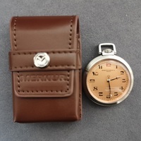 MERKUR Men Pocket Watch 42mm Manual Winding Mechanical Watches Classic 50M Waterproof KM Glass M01D
