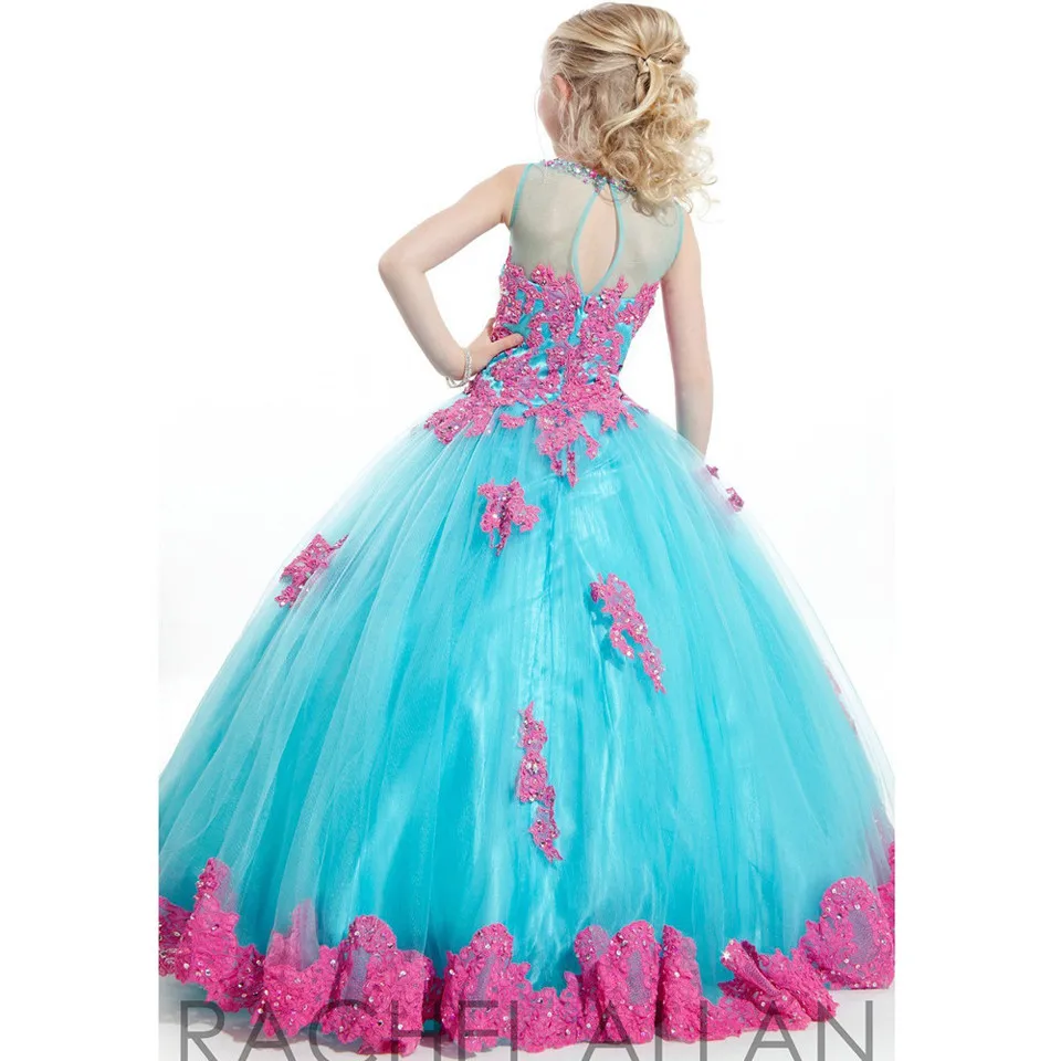 Apliques morados, vestidos hinchados de princesa azul intenso para cumpleaños, vestido largo para fiesta de boda y desfile, vestido con hombros descubiertos, vestidos de baile de graduación de tul
