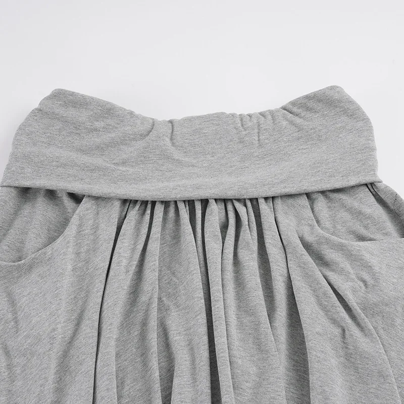 casual and fashionable pleated skirt street style solid color simple and versatile mid skirts for women