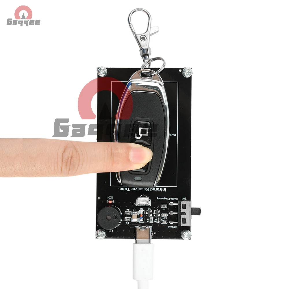 Wireless Remote Control Tester Module Type-C Powered IR RF Detector with Sound Light Indicator for Repair Diagnosis