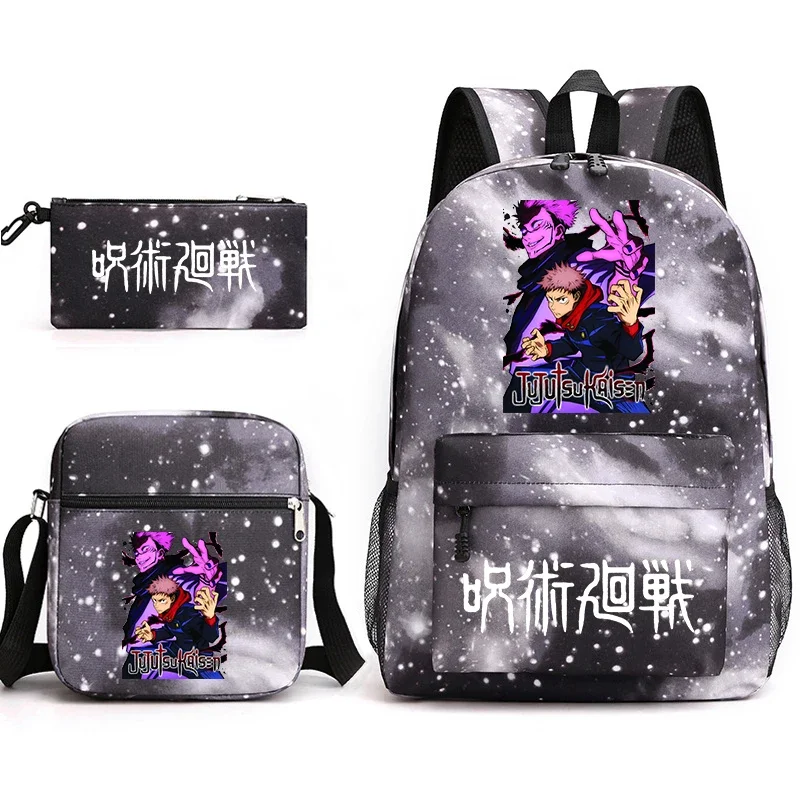 Jujutsu Kaisen anime print borsa da scuola per studenti zaino per bambini borsa a tracolla astuccio 3 pezzi set back to school gift