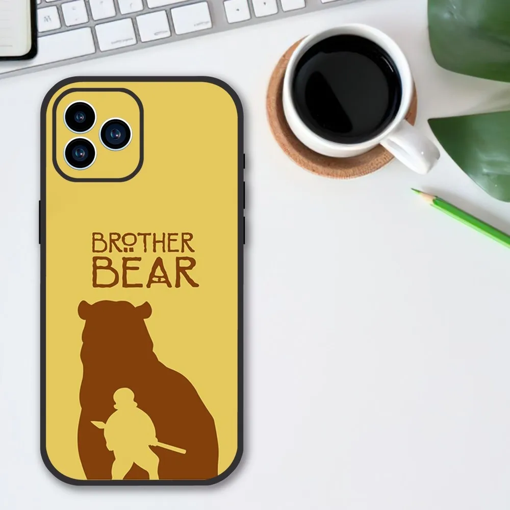 MINISO Disney B-Brother Bear Phone Case For Samsung Galaxy S10 FE S21 Ultra S22 Lite Soft Phone Shell Back Cover