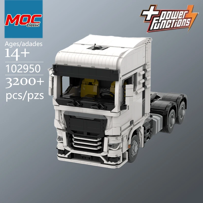 Specially Customized MOC Semi-Trailer Truck Technic Building Block Model - Trendy Educational Toys - Casual Building Game Gifts