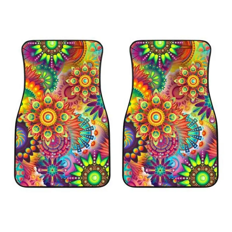 Summer Solstice, Front Car Floor Mats, Custom Made, Housewarming Gift, Auto Accessory, Car Accessories, Custom Car Mat, Floral C