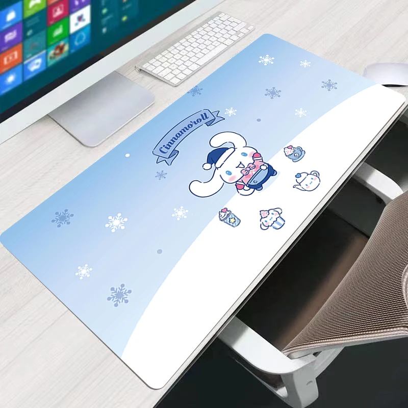 Anime Mouse Pad Kawaii Cinnamoroll Large Gamer Keyboard Desk Mouse Mat Carpet Laptop Rubber Tapis Souris Gaming Notbook Mousepad