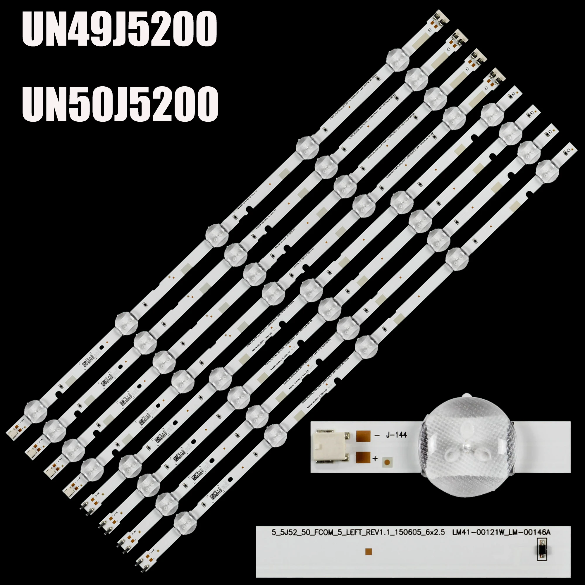 10 Kit LED Backlight Strips For UN50J5200