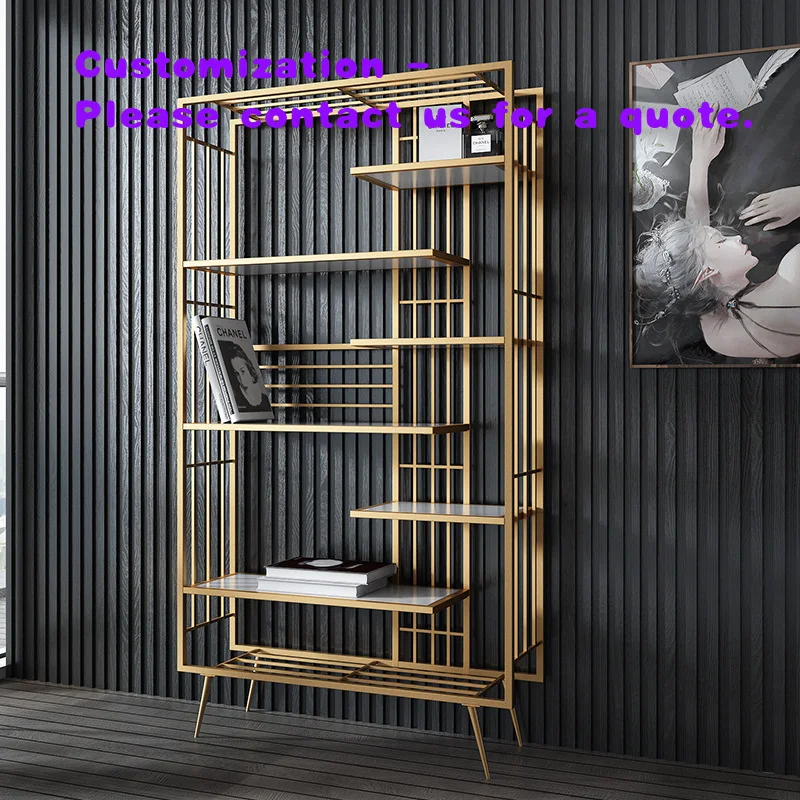 

custom.Metal Bookshelf Iron Shelves Partition Bookcase Storage Rack Display Cabinet Modern Bookrack Office Bedroom Study Fu