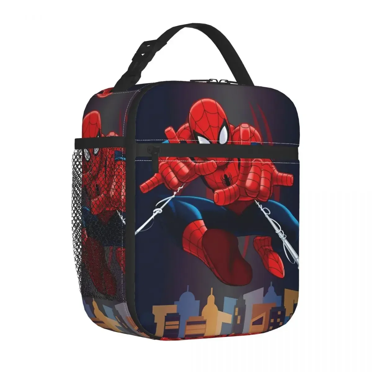 Spider Man Web Jump Insulated Lunch Bag Leakproof Lunch Container Cooler Bag Tote Lunch Box School Picnic Girl Boy