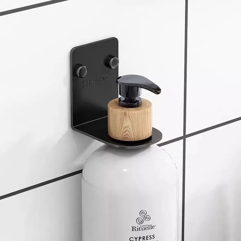 

Hand lotion soap dispenser rack lotion bottle rack bracket wall mounted stainless steel bathroom accessories storage
