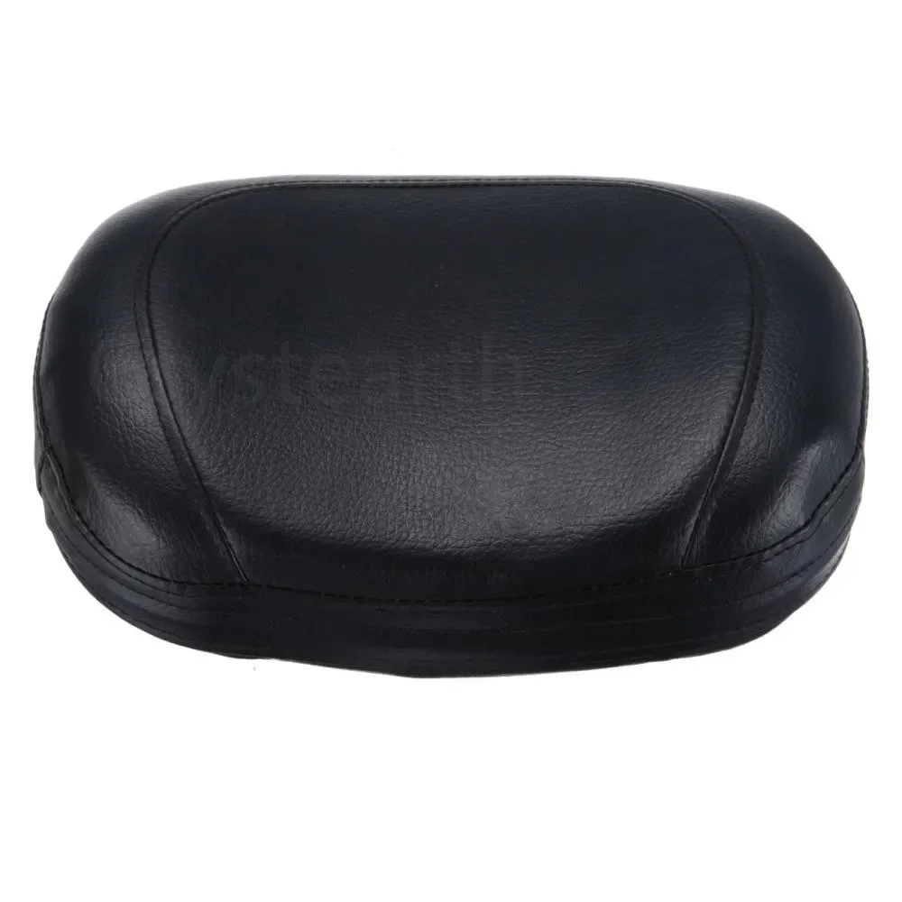 Universal Black Rear Passenger Sissy Bar Backrest Cushion Pad For Harley Yamaha Honda Suzuki Kawasaki Bobber Chopper Cruisers