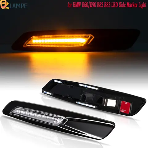 다이내믹 LED 사이드 마커 방향 지시등, BMW 1, 3, 5 시리즈, E81, E82, E90, E91, E92, E93, E60, E61, E83, E84 용, 2 개