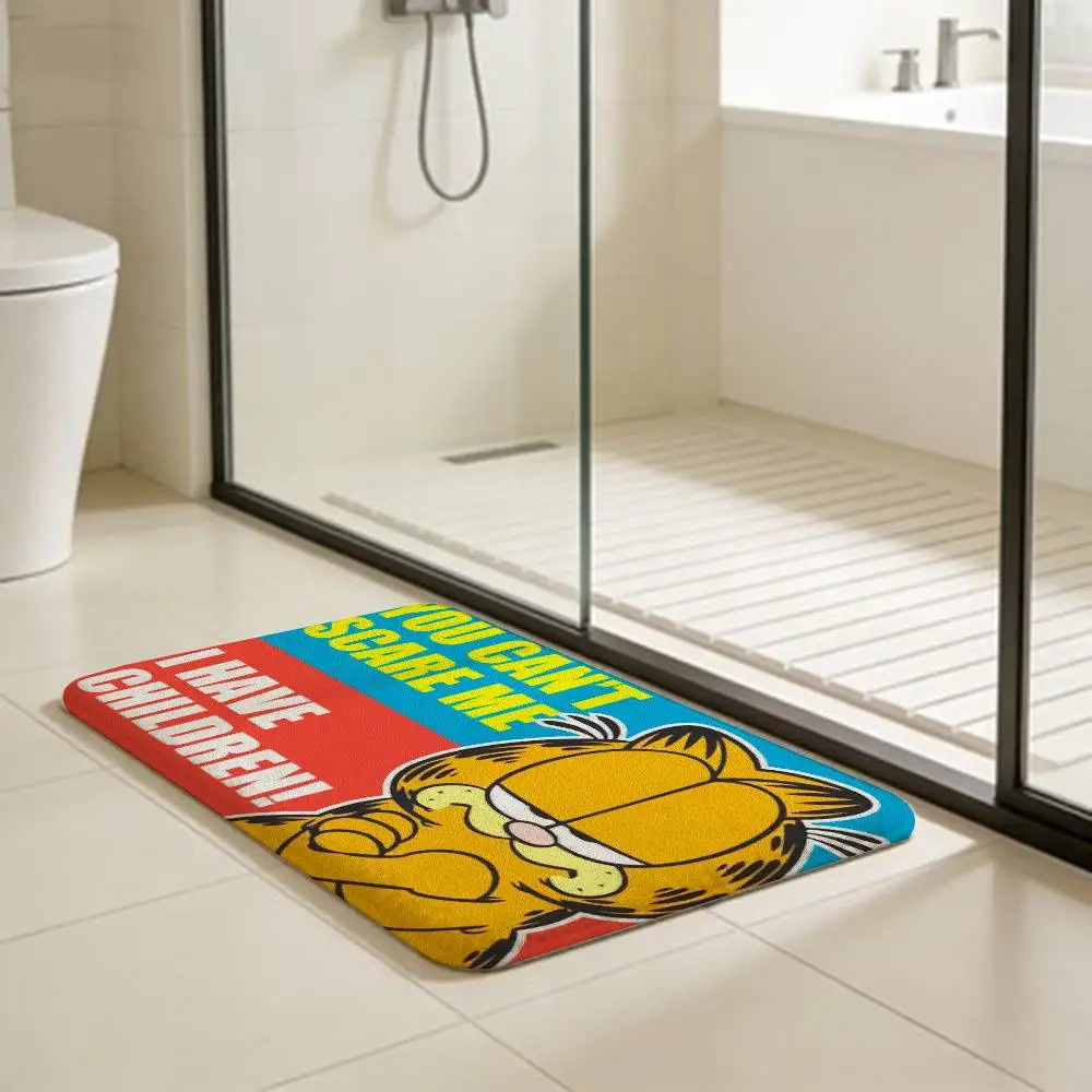 Cartoon Garfield Entrance Door Mat Nordic Style Home Doormat Bathroom-Toilet Mats Bedroom Hotel Decor Mat