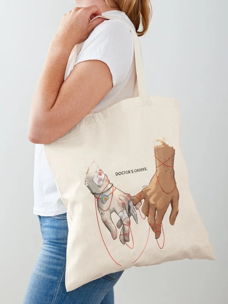 

doctor's orders solangelo being soft Tote Bag tote bag men tote bags aesthetic reusable grocery bags shopper bag women canvas