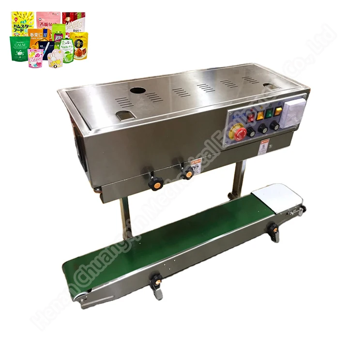 أكياس القهوة المطحونة مع آلة ختم حزمة طباعة التاريخ آلة ختم الأكياس المستمرة