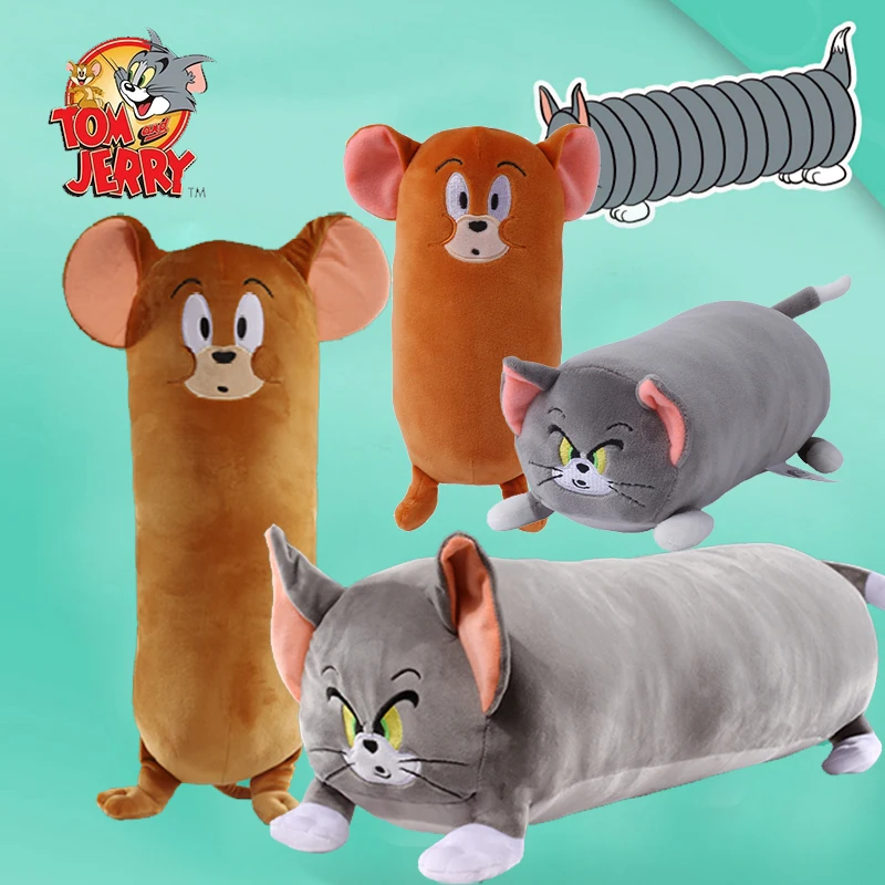 Original 55 cm Tom und 50 cm Jerry Plüsch Kissen Cartoon Film Plüschtiere Kuscheltiere Lustige Puppe Spielzeug Geschenk