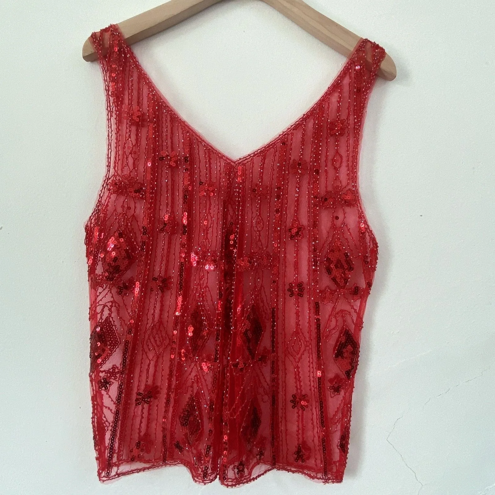 Hollow Out Women Lace tanks   Women mesh Tops Bling Bling Gold Sequins Camis