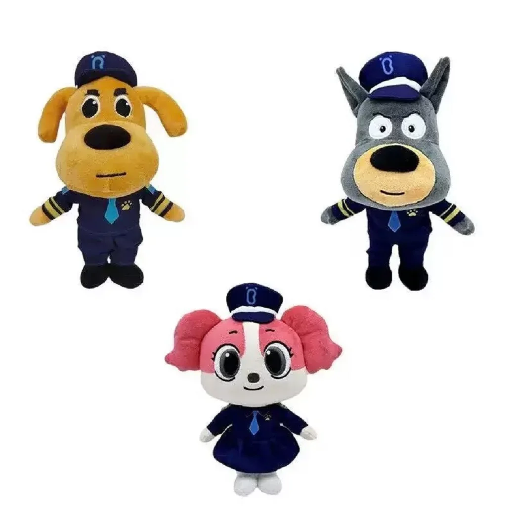 Sheriff Labrador Dog Plush Toy Security Sergeant Labrador Wolf Dog Cartoon Doll Boys Girls Soft Stuffed Toys Children Gift