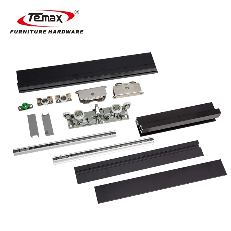 

Temax Eco-friendly Aluminum Manual Stainless Steel Sliding Door Wardrobe Hardware Furniture Aluminum Door Accessories