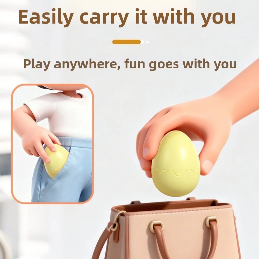 Portable Clockwork Duck Jumping Egg Toy Breaking The Shell Jumping Egg Cute Beast Clockwork Can Walk and Break The Shell