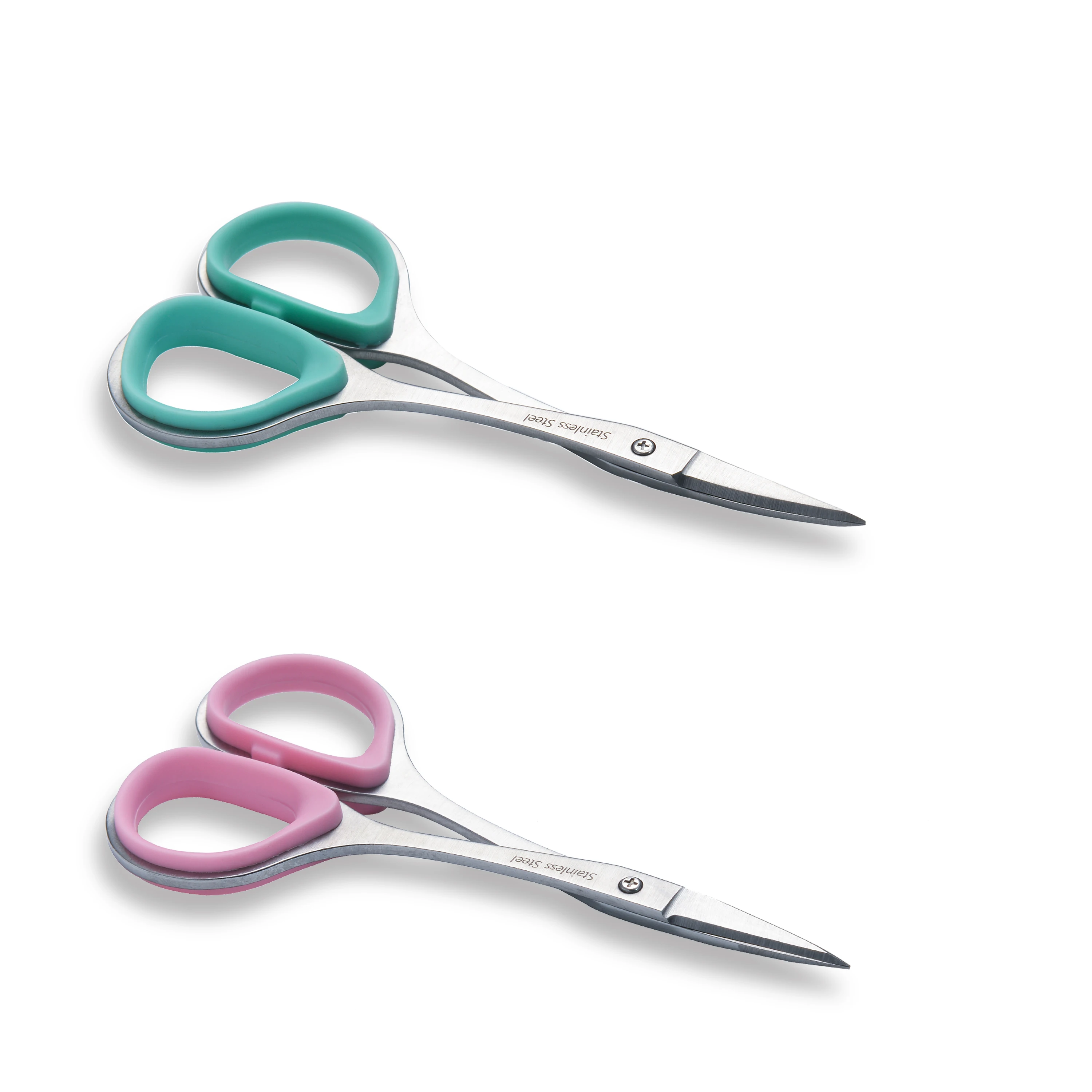 Stainless Steel Curved and Straight Nail Cuticle Manicure Scissor Set Multi-Purpose Pedicure Beauty Grooming Tool