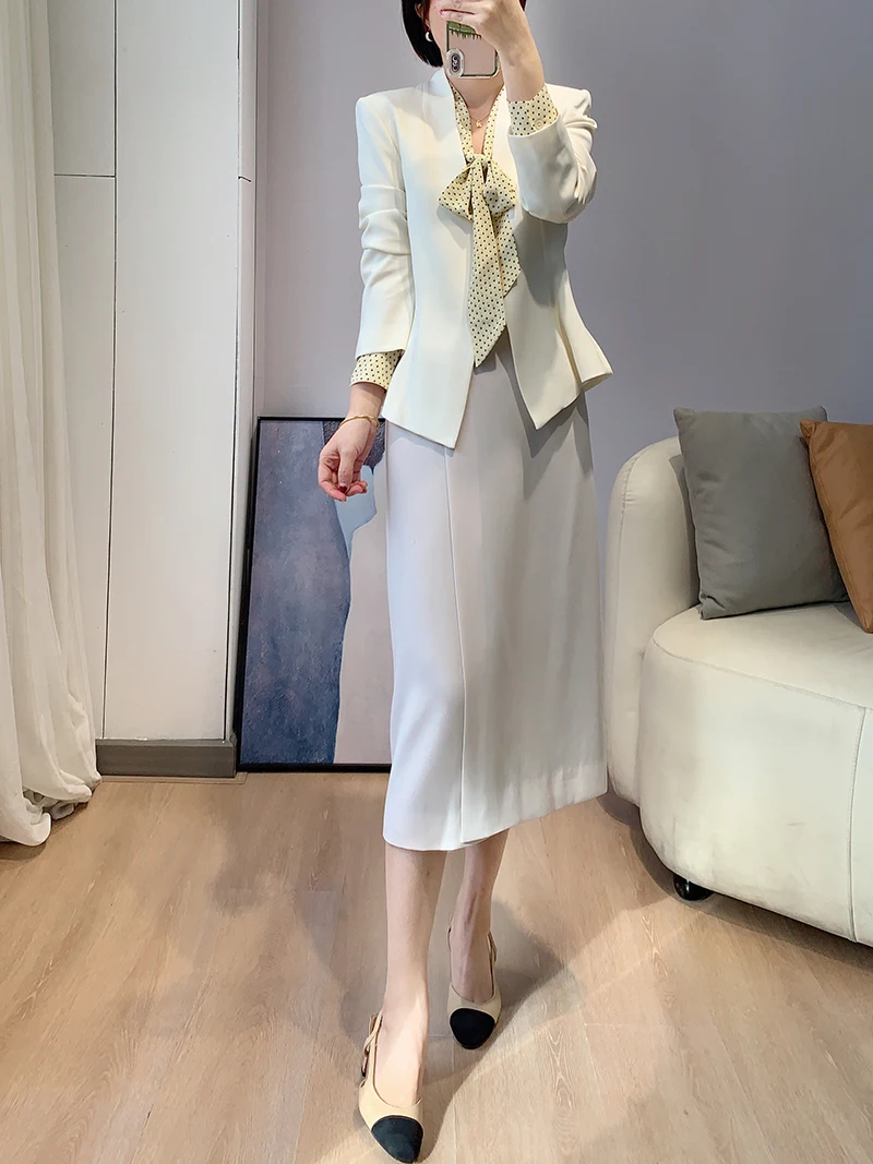 

Classic Commuter Ele Wrap-Around Acetate f Skirt Straight Cut Versatile Spring New Arrival Women's Premium Faion