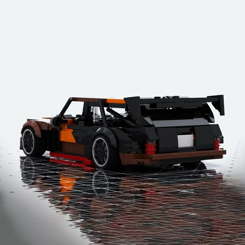 494 Uds MOC Mercedesesed Benz humo negro LTD modelo bloques de construcción arquitectura regalos de navidad idea educación ladrillo juguete niños