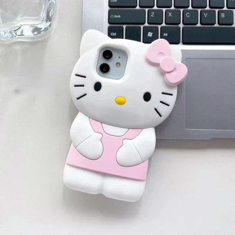 Hello Kitty cassa del telefono per IPhone 13 12 11 Pro Max Xsmax Xs Xr X 7 8 Plus 3d Stereo All-inclusive Anti-drop telefono Shell Cover