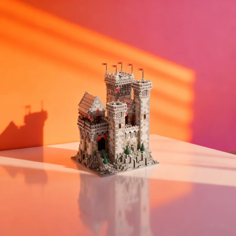 

6524 детали MOC: Конструктор «Замок Редрок» — идеальный подарок на Рождество, креативная игрушка для самостоятельной сборки, архитектурная модель