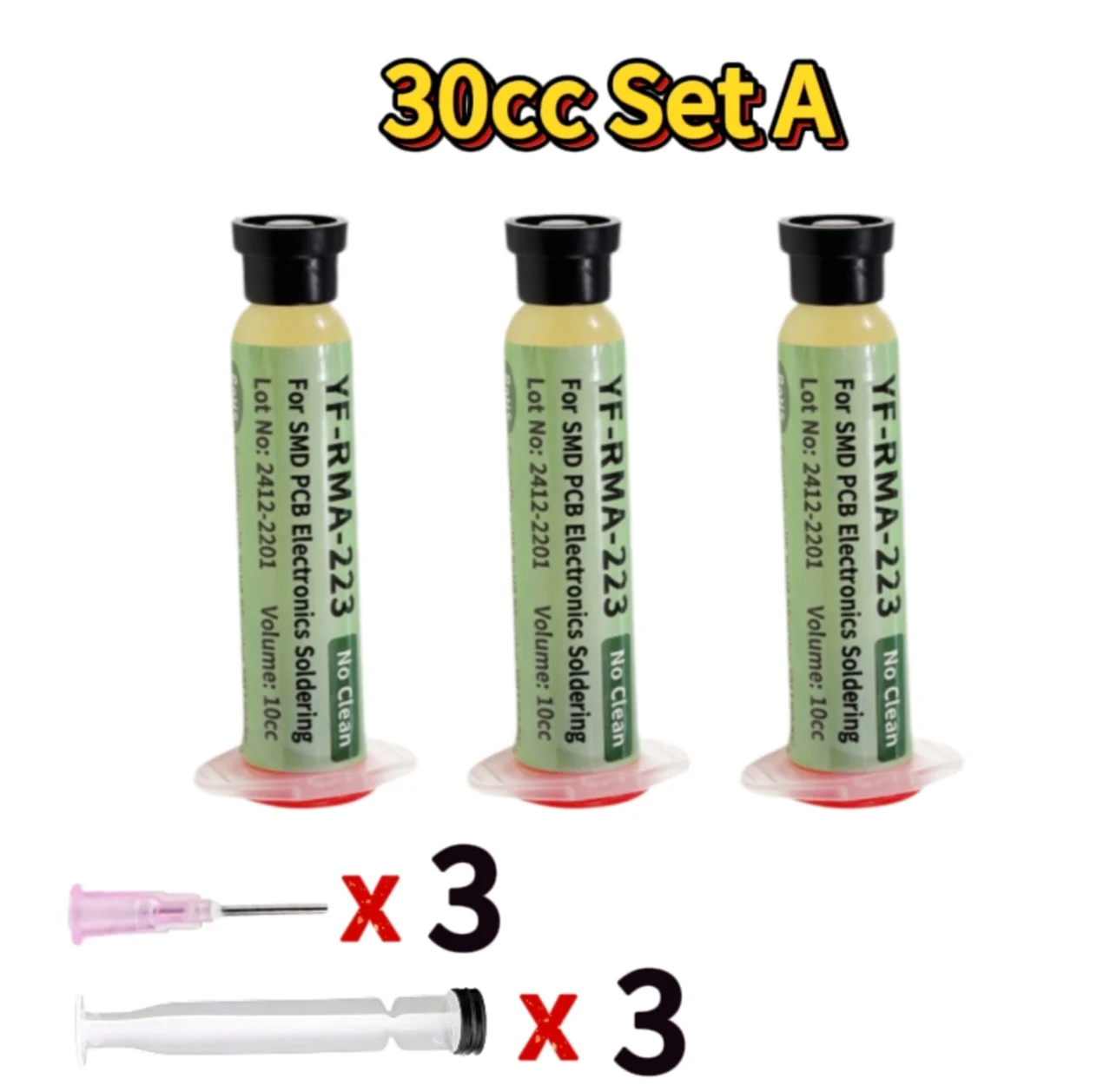 YF-RMA-223 Soldeerpasta 10CC Naaldbuis Type Rosin Soldeer Flux Reparatie Lassenolie voor Telefoon PCB BGA SMD Rework