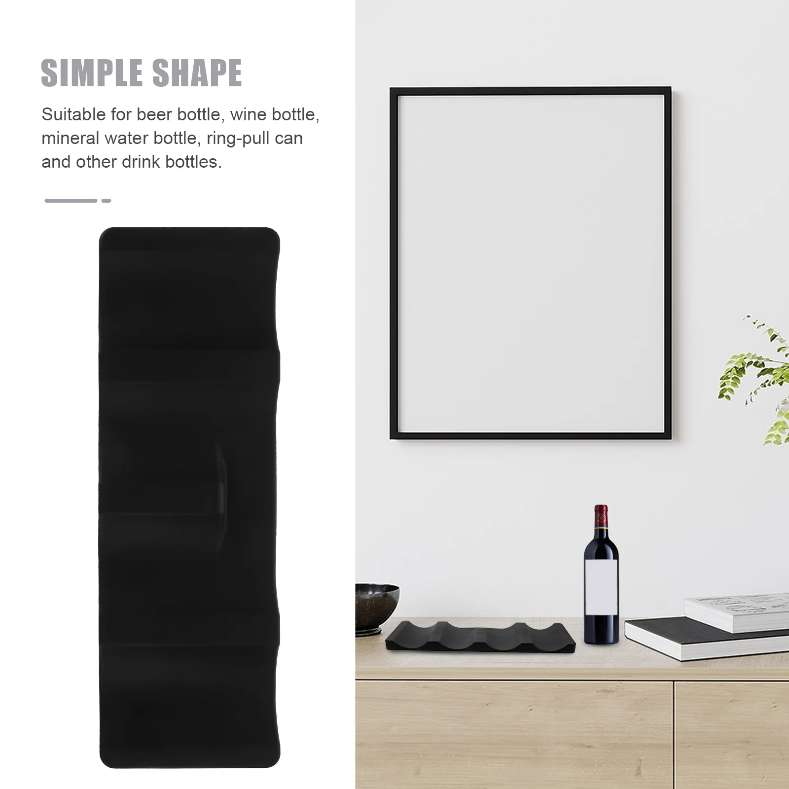 

2 шт. силиконовые подушечки для бутылок вина, полка для хранения напитков для домашнего бара, вечеринки, холодильника, подставка для хранения пивных банок, органайзер