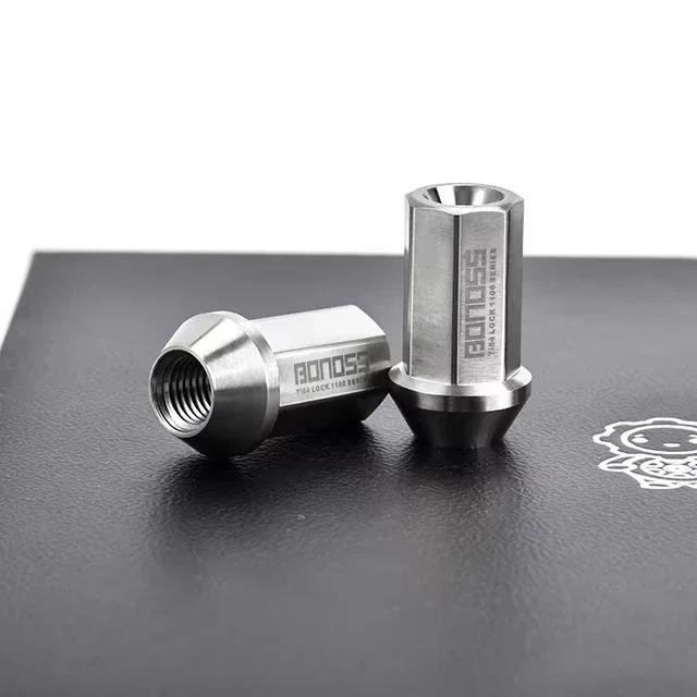 High Precision 10 Grade Titanium Alloy Forging 60 Degree Cone Car Wheel Lugs Nuts