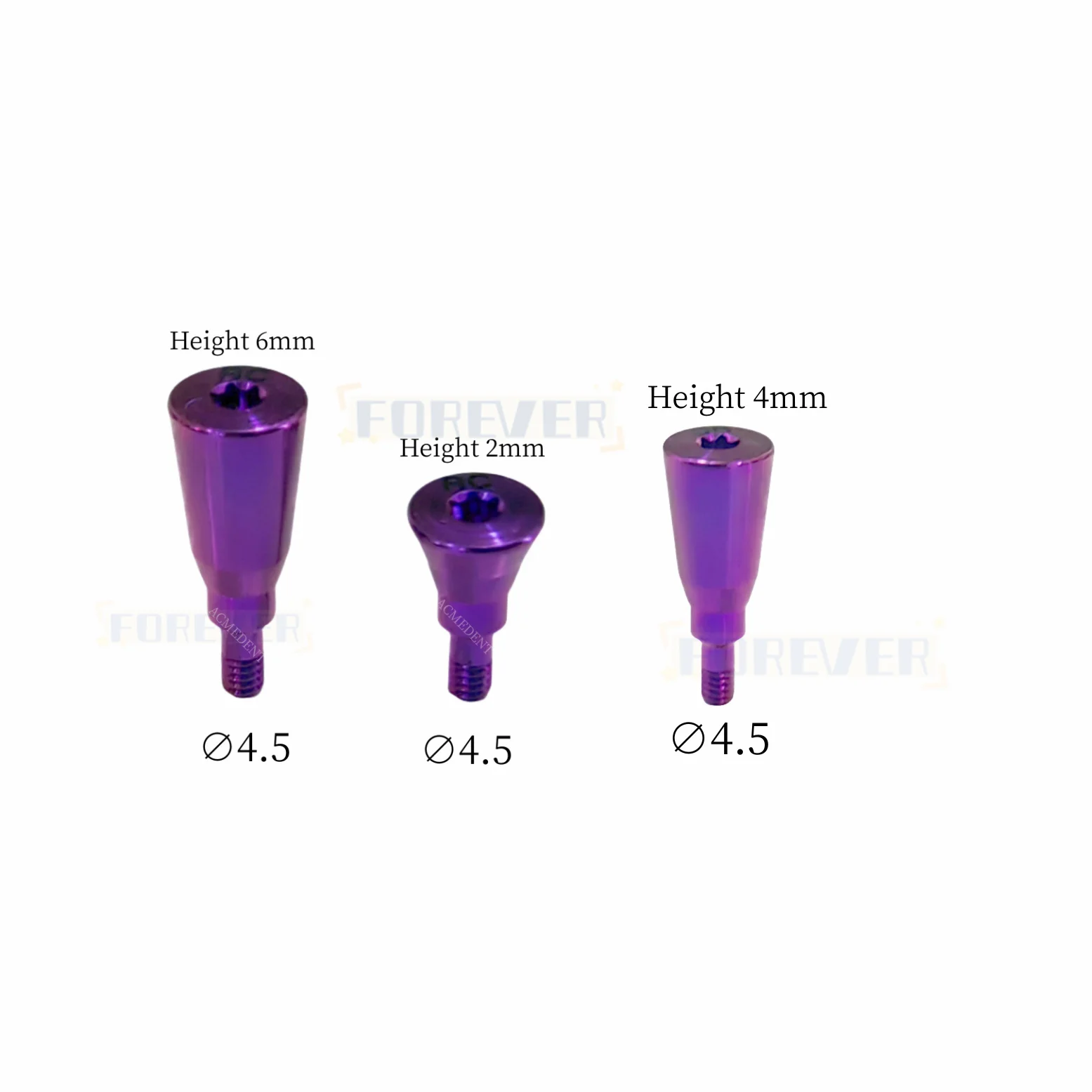 

Regular Dental Healing Abutment Cap RC ∅4.5 2/4/6 Compatible