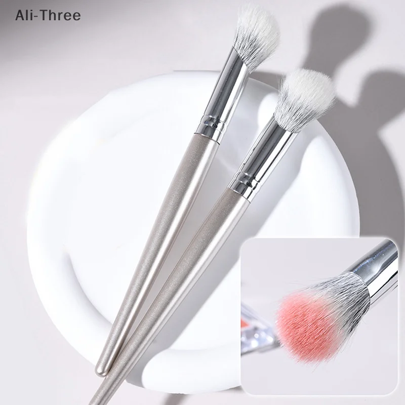 1개 각진 블러셔 브러시 파우더 블러쉬 크림 리퀴드 블러쉬 메이크업 브러시 베벨 정밀 블러쉬 브러시 메이크업 도구 뷰티 도구