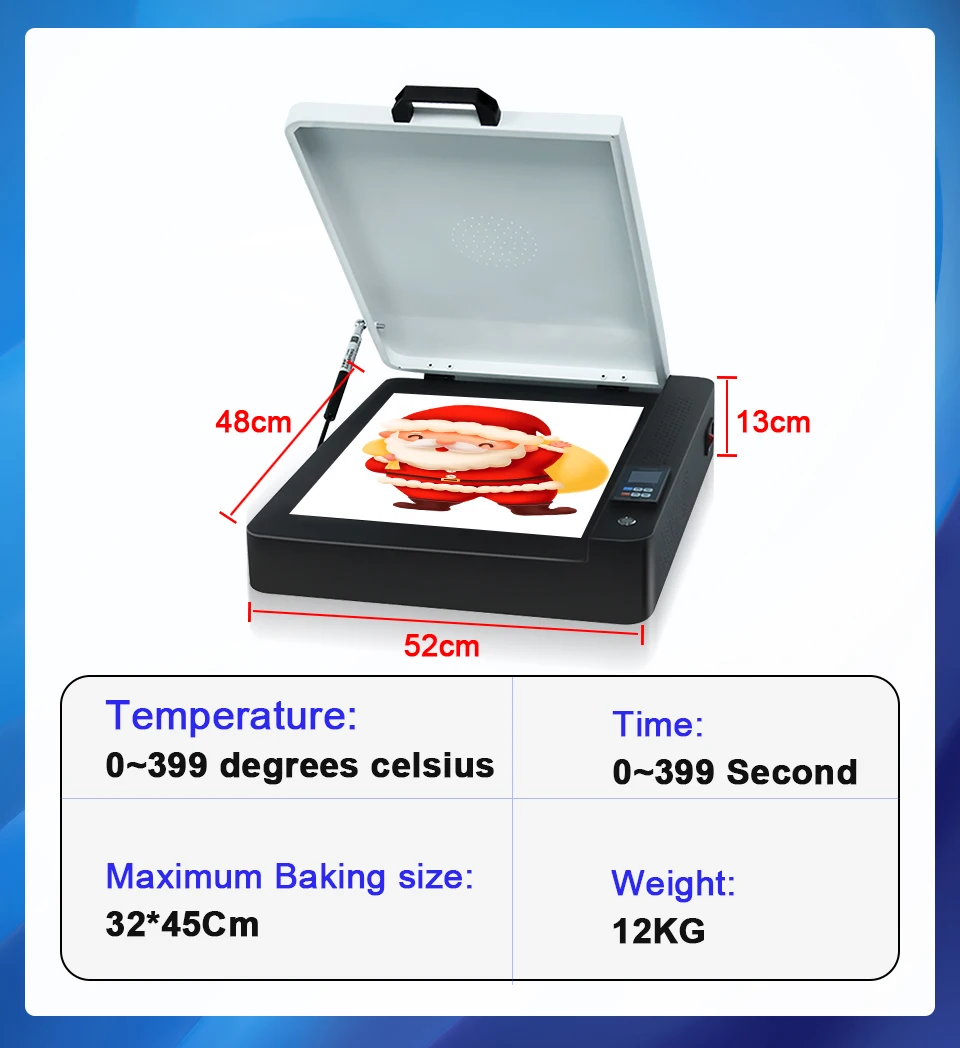 Imagem -02 - Colorsun-máquina Impressora Dtf Profissional com Secador Led Display Dtf Cura Forno Função de Alarme a3