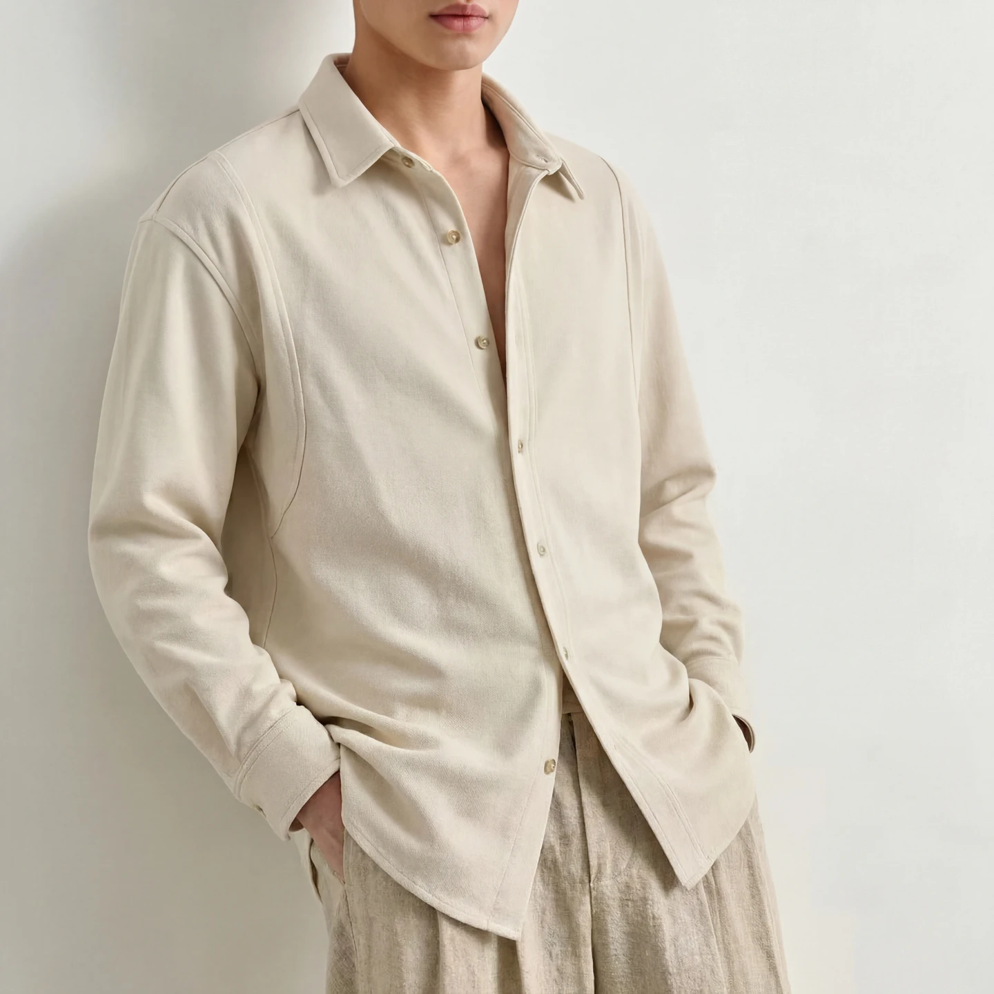 

High Quality Solid Color Long Sleeved Men's Shirt Soft Comfortable Casual Business Shirts Social Streetwear Camisa Masculina